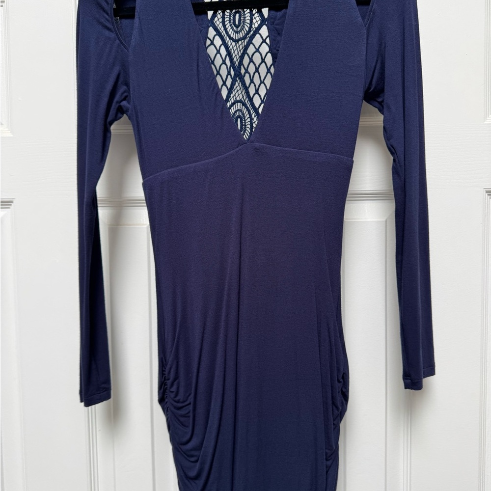 Sky Navy Long Sleeve Dress
